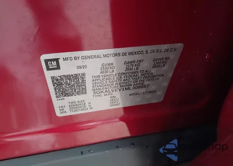 2021 GMC Terrain Awd Slt z USA, uszkodzony, nr VIN 3GKALVEV1ML300057